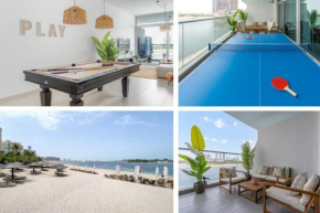 Luxury Palm with Billiard, PingPong table and Beach for 4